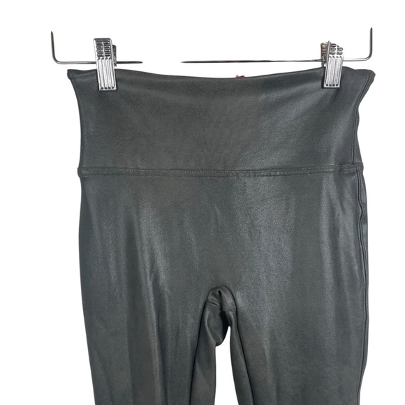 SPANX Faux Leather Leggings in Gunmetal Grey Size S - Picture 7 of 11